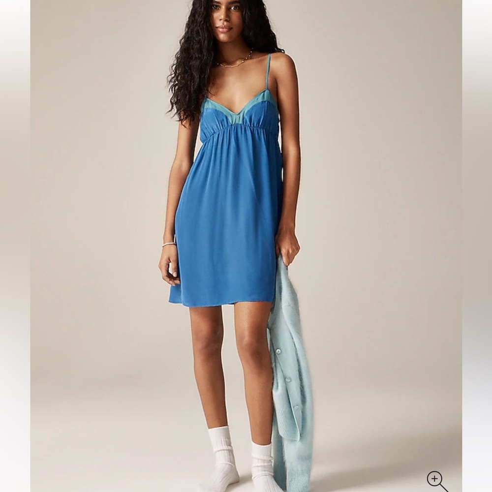 Araks X J.Crew mini slip dress in crepe de chine